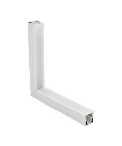 GloboStar® GLOBOSTAR® ALP-CORNER-IN90 RECESSA 61791 Χωνευτό Προφίλ Αλουμινίου Γωνία με Λευκό Γαλακτερό Πατητό Κάλυμμα για Ταινίες LED IP20 - Λευκό Ματ - Μ30 x Π3.5 x Υ4cm