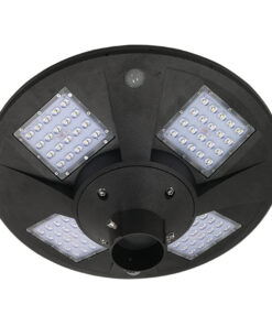 GloboStar® GLOBOSTAR® PARK 12112 Φωτιστικό Κεφαλής Post Top Πλατείας/Πάρκου/Κήπου με Ασύρματο IR Χειριστήριο LED 25W 2000lm 120° με Ενσωματωμένο Φωτοβολταϊκό Panel 6V 20W & Επαναφορτιζόμενη Μπαταρία Li-ion 3.2V 24000mAh με Αισθητήρα Κίνησης-Ημέρας-Νύχτας Αδιάβροχο IP65 Ψυχρό Λευκό 6000K - Γκρι Ανθρακί - Μ50 x Π50 x Υ19cm - 2 Χρόνια Εγγύηση