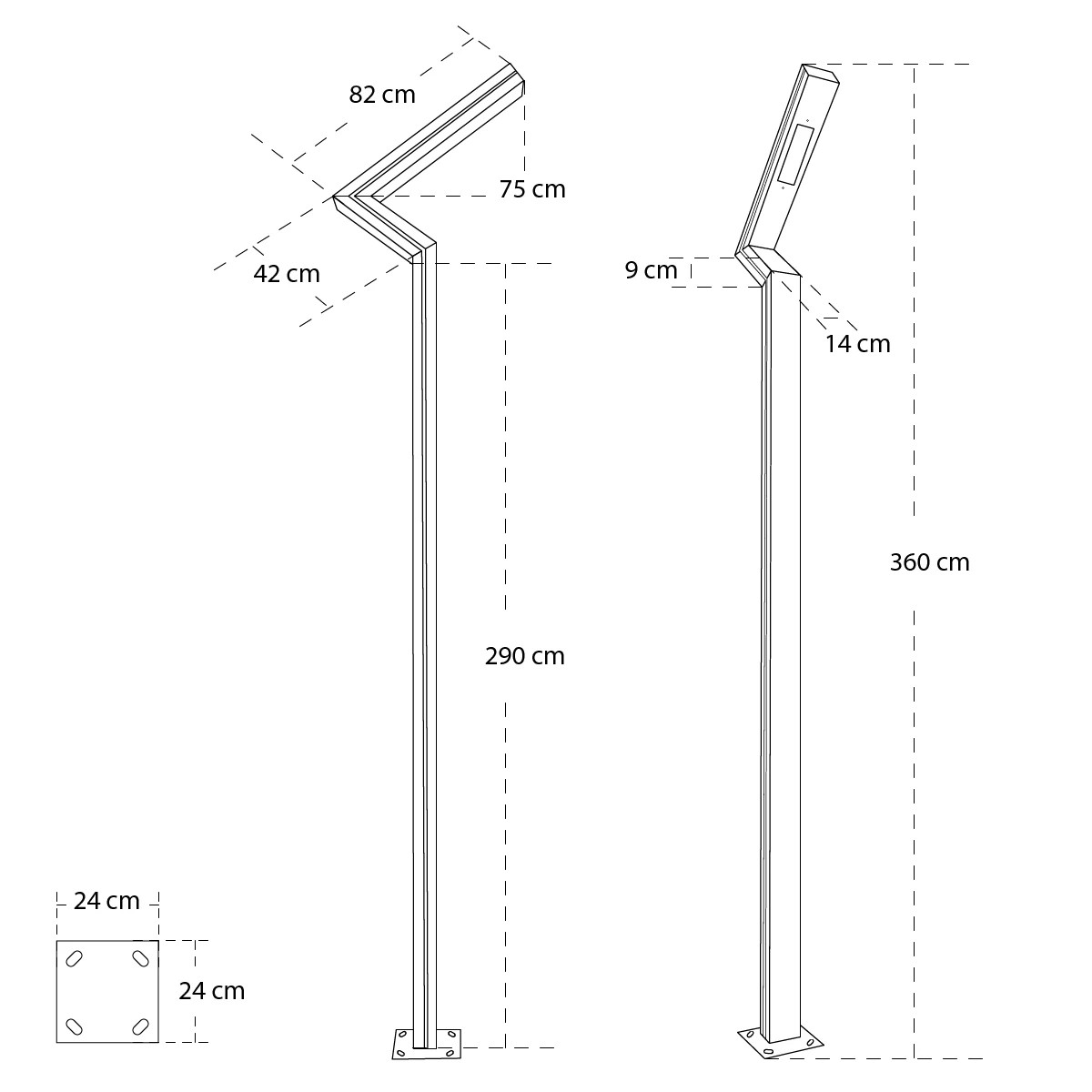 GLOBOSTAR® ZAPOPAN 90838 Φωτιστικό Urban Light Πλατείας/Πάρκου LED 30W 4080lm 120° AC 220-240V Αδιάβροχο IP65 IK09 Φυσικό Λευκό 5000K - LUMILEDs SMD Chip & MEANWELL Driver - Γκρι Ανθρακί - Μ75 x Π14 x Υ360cm - 5 Χρόνια Εγγύηση 9 GLOBOSTAR® ZAPOPAN 90838 Φωτιστικό Urban Light Πλατείας/Πάρκου LED 30W 4080lm 120° AC 220-240V Αδιάβροχο IP65 IK09 Φυσικό Λευκό 5000K - LUMILEDs SMD Chip & MEANWELL Driver - Γκρι Ανθρακί - Μ75 x Π14 x Υ360cm - 5 Χρόνια Εγγύηση - Image 8