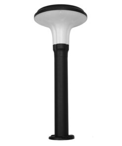 GLOBOSTAR® VEGGIE 12115 Φωτιστικό Κολωνάκι Κήπου LED 10W 500lm 120° με Ενσωματωμένο Φωτοβολταϊκό Panel 6V 2W & Επαναφορτιζόμενη Μπαταρία Li-ion 3.2V 6000mAh με Αισθητήρα Κίνησης-Ημέρας-Νύχτας Αδιάβροχο IP65 Ψυχρό Λευκό 6000K - Γκρι Ανθρακί - Μ26.5 x Π26.5 x Υ60cm - 2 Χρόνια Εγγύηση 12 12115 4