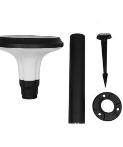 GLOBOSTAR® VEGGIE 12115 Φωτιστικό Κολωνάκι Κήπου LED 10W 500lm 120° με Ενσωματωμένο Φωτοβολταϊκό Panel 6V 2W & Επαναφορτιζόμενη Μπαταρία Li-ion 3.2V 6000mAh με Αισθητήρα Κίνησης-Ημέρας-Νύχτας Αδιάβροχο IP65 Ψυχρό Λευκό 6000K - Γκρι Ανθρακί - Μ26.5 x Π26.5 x Υ60cm - 2 Χρόνια Εγγύηση 17 12115 9