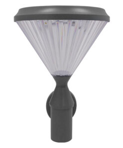 GLOBOSTAR® SOLARTIS 12125 Φωτιστικό Κολωνάκι Κήπου LED 10W 1000lm 180° με Ενσωματωμένο Φωτοβολταϊκό Panel 6V 5W & Επαναφορτιζόμενη Μπαταρία Li-ion 3.2V 6000mAh με Αισθητήρα Ημέρας-Νύχτας Αδιάβροχο IP65 Ψυχρό Λευκό 6000K - Γκρι Ανθρακί - Μ26 x Π26 x Υ37cm - 2 Χρόνια Εγγύηση 11 12125 5