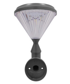 GLOBOSTAR® SOLARTIS 12125 Φωτιστικό Κολωνάκι Κήπου LED 10W 1000lm 180° με Ενσωματωμένο Φωτοβολταϊκό Panel 6V 5W & Επαναφορτιζόμενη Μπαταρία Li-ion 3.2V 6000mAh με Αισθητήρα Ημέρας-Νύχτας Αδιάβροχο IP65 Ψυχρό Λευκό 6000K - Γκρι Ανθρακί - Μ26 x Π26 x Υ37cm - 2 Χρόνια Εγγύηση 12 12125 6