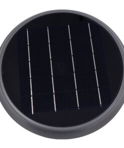 GLOBOSTAR® SOLARTIS 12125 Φωτιστικό Κολωνάκι Κήπου LED 10W 1000lm 180° με Ενσωματωμένο Φωτοβολταϊκό Panel 6V 5W & Επαναφορτιζόμενη Μπαταρία Li-ion 3.2V 6000mAh με Αισθητήρα Ημέρας-Νύχτας Αδιάβροχο IP65 Ψυχρό Λευκό 6000K - Γκρι Ανθρακί - Μ26 x Π26 x Υ37cm - 2 Χρόνια Εγγύηση 13 12125 7