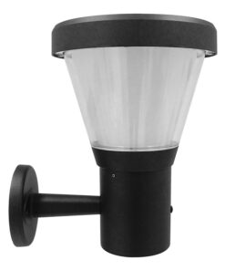 GLOBOSTAR® SOLARTIS 12126 Φωτιστικό Κολωνάκι Κήπου LED 10W 1000lm 180° με Ενσωματωμένο Φωτοβολταϊκό Panel 6V 5W & Επαναφορτιζόμενη Μπαταρία Li-ion 3.2V 6000mAh με Αισθητήρα Ημέρας-Νύχτας Αδιάβροχο IP65 Ψυχρό Λευκό 6000K - Γκρι Ανθρακί - Μ24 x Π32 x Υ28cm - 2 Χρόνια Εγγύηση 10 12126 4