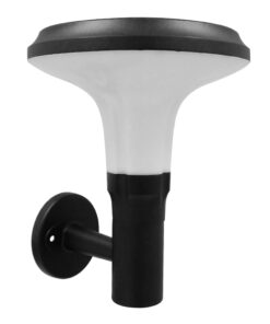 GloboStar® GLOBOSTAR® SOLARTIS 12129 Φωτιστικό Κολωνάκι Κήπου LED 10W 1000lm 180° με Ενσωματωμένο Φωτοβολταϊκό Panel 6V 5W & Επαναφορτιζόμενη Μπαταρία Li-ion 3.2V 6000mAh με Αισθητήρα Ημέρας-Νύχτας Αδιάβροχο IP65 Ψυχρό Λευκό 6000K - Γκρι Ανθρακί - Μ26 x Π33 x Υ28cm - 2 Χρόνια Εγγύηση