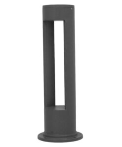 GloboStar® GLOBOSTAR® KIPARIO 12138 Φωτιστικό Κολωνάκι Κήπου LED 15W 1500lm 60° AC 220-240V Αδιάβροχο IP65 Θερμό Λευκό 2700K - Γκρι Ανθρακί - Μ14 x Π14 x Υ58cm - 3 Χρόνια Εγγύηση