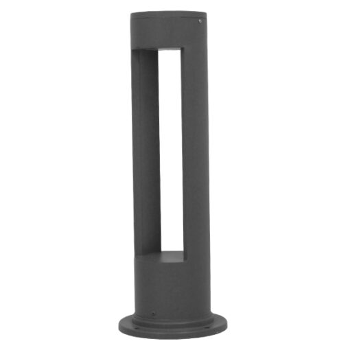 GloboStar® GLOBOSTAR® KIPARIO 12138 Φωτιστικό Κολωνάκι Κήπου LED 15W 1500lm 60° AC 220-240V Αδιάβροχο IP65 Θερμό Λευκό 2700K - Γκρι Ανθρακί - Μ14 x Π14 x Υ58cm - 3 Χρόνια Εγγύηση
