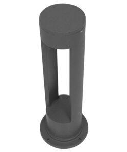 GLOBOSTAR® KIPARIO 12138 Φωτιστικό Κολωνάκι Κήπου LED 15W 1500lm 60° AC 220-240V Αδιάβροχο IP65 Θερμό Λευκό 2700K - Γκρι Ανθρακί - Μ14 x Π14 x Υ58cm - 3 Χρόνια Εγγύηση 14 12138 6