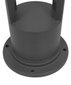 GLOBOSTAR® KIPARIO 12138 Φωτιστικό Κολωνάκι Κήπου LED 15W 1500lm 60° AC 220-240V Αδιάβροχο IP65 Θερμό Λευκό 2700K - Γκρι Ανθρακί - Μ14 x Π14 x Υ58cm - 3 Χρόνια Εγγύηση 15 12138 7