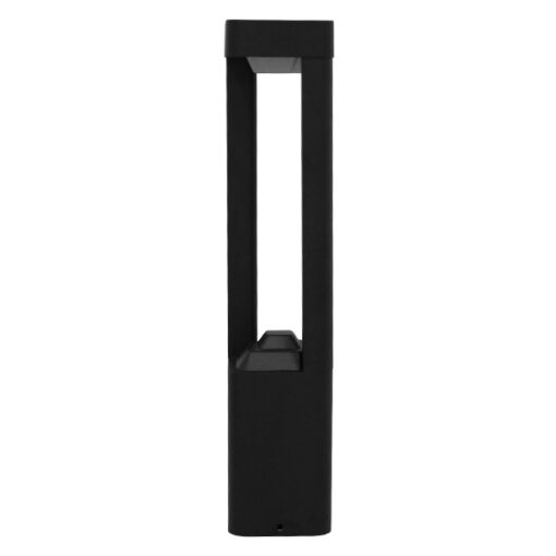 GloboStar® GLOBOSTAR® ΜΟΝΕΒΟΟ 12139 Φωτιστικό Κολωνάκι Κήπου LED 15W 1500lm 60° AC 220-240V Αδιάβροχο IP65 Θερμό Λευκό 2700K - Γκρι Ανθρακί - Μ12 x Π12 x Υ58cm - 3 Χρόνια Εγγύηση