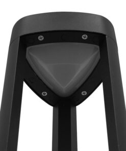 GLOBOSTAR® RODEMA 12141 Φωτιστικό Κολωνάκι Κήπου LED 15W 1500lm 60° AC 220-240V Αδιάβροχο IP65 Θερμό Λευκό 2700K - Γκρι Ανθρακί - Μ12 x Π12 x Υ58cm - 3 Χρόνια Εγγύηση 11 12141 6