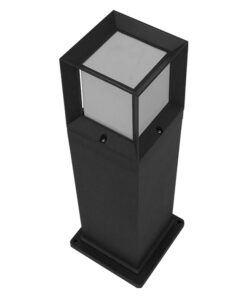 GLOBOSTAR® PALASO 12143 Φωτιστικό Κολωνάκι Κήπου με Ντουί 1 x E27 90° AC 220-240V Αδιάβροχο IP65 - Γκρι Ανθρακί - Μ15 x Π15 x Υ58cm 9 12143 4