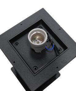 GLOBOSTAR® PALASO 12143 Φωτιστικό Κολωνάκι Κήπου με Ντουί 1 x E27 90° AC 220-240V Αδιάβροχο IP65 - Γκρι Ανθρακί - Μ15 x Π15 x Υ58cm 11 12143 6