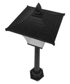 GLOBOSTAR® PALASO 12148 Φωτιστικό Κολωνάκι Κήπου με Ντουί 1 x E27 120° AC 220-240V Αδιάβροχο IP65 - Γκρι Ανθρακί - Μ32 x Π32 x Υ109cm 9 12148 4