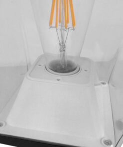 GLOBOSTAR® PALASO 12148 Φωτιστικό Κολωνάκι Κήπου με Ντουί 1 x E27 120° AC 220-240V Αδιάβροχο IP65 - Γκρι Ανθρακί - Μ32 x Π32 x Υ109cm 11 12148 6