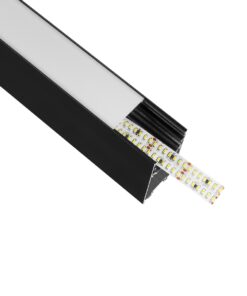 GloboStar® GLOBOSTAR® ALP-LINEAR LUMILINE 61764-3M Επιφανειακό / Κρεμαστό / Επιτοίχιο Προφίλ Αλουμινίου με Λευκό Γαλακτερό Πατητό Κάλυμμα για Ταινίες LED IP20 - Μαύρο Ματ - Μ300 x Π3.5 x Υ7cm