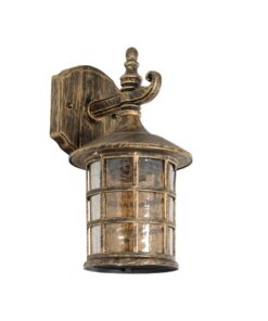 GloboStar® GLOBOSTAR® PHAROS 01228 Vintage Φωτιστικό Τοίχου - Απλίκα με Ντουί 1 x E27 AC 220-240V IP20 - Μπρούτζινο Εφέ Σκουριάς - Μ17 x Π19 x Υ29cm