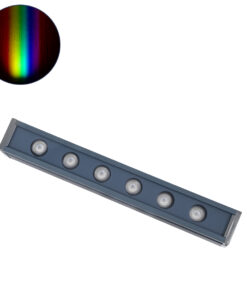 GloboStar® GLOBOSTAR® WASHER-VAIA 90184 Μπάρα Φωτισμού Wall Washer LED 6W 510lm 30° DC 24V Αδιάβροχο IP65 Πολύχρωμο RGBW Dimmable DMX512 - Γκρι Ανθρακί - Μ30 x Π4 x Υ5cm - 3 Χρόνια Εγγύηση