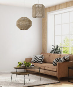 GLOBOSTAR® CAYMAN 00522 Boho Κρεμαστό Φωτιστικό Οροφής με Ντουί 1 x E27 AC 220-240V IP20 - Μπεζ - Μ40 x Π40 x Υ30cm 21 14e4b1 post 259