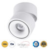 GloboStar® GloboStar® OMEGA-S 60299 Επιφανειακό LED Spot Downlight Φ10cm 12W 1500lm 36° AC 220-240V IP20 Φ10 x Υ10.5cm - Στρόγγυλο - Λευκό - Θερμό Λευκό 2700K - Bridgelux COB - 5 Years Warranty