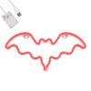 GloboStar® GloboStar® 78579 Φωτιστικό Ταμπέλα Φωτεινή Επιγραφή NEON LED Σήμανσης BATMAN 5W με Καλώδιο Τροφοδοσίας USB - Μπαταρίας 3xAAA (Δεν Περιλαμβάνονται) - Κόκκινο