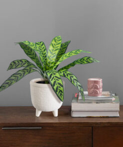 GloboStar® Artificial Garden YUKATAN 20513 Διακοσμητικό Κεραμικό Κασπώ Γλάστρα - Flower Pot Μπεζ Φ16 x Υ17.5cm 17 1588ee 20082 20513