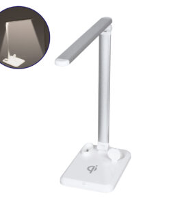 GloboStar® GloboStar® 86101 Επιτραπέζιο Φωτιστικό Πορτατίφ LED 5W 1000lm -° DC 5V IP20 Φυσικό Λευκό 4500K Λευκό Πλαστικό με Γκρι Μέταλλο - Μ33 x Π14 x Υ63cm - 2 Xρόνια Εγγύηση