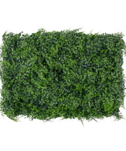 GloboStar® GLOBOSTAR® LEYLAND 78413 Τεχνητό Πάνελ Φυλλωσιάς / Κάθετος Κήπος Λέιλαντ & Νάνος Κισσός - Πράσινο - Μ60 x Υ9 x Π40cm