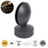 GloboStar® GloboStar® ZERODA 60597 Φωτιστικό Τοίχου - Απλίκα Αρχιτεκτονικού Φωτισμού Εσωτερικού/Εξωτερικού Χώρου LED 9W 1035lm 1° x 360° AC 220-240V Αδιάβροχο IP65 Μ11 x Π10 x Υ16cm - Θερμό Λευκό 2700K - Γκρι Ανθρακί - Bridgelux Chip - 3 Years Warranty