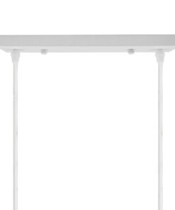 GloboStar® DIY Ροζέτα Φωτιστικού Λευκή Ορθογώνια 300x50mm με 2 Τρύπες GloboStar 90821