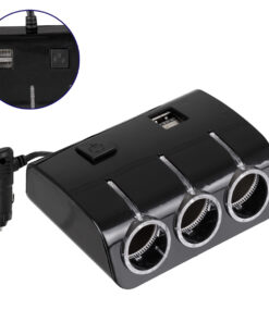 GloboStar® GloboStar® 81806 Πολύπριζο - Φορτιστής Αυτοκινήτου 2 x USB 3.1A & 3 x Θύρες Αναπτήρα Αυτοκινήτου DC 12-24V Max 60W Μαύρο