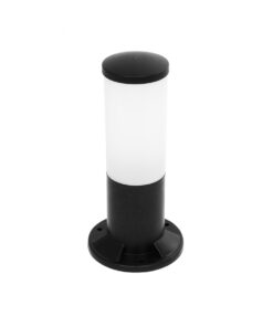 GloboStar® GloboStar® GARDENIO 203-0249 Μοντέρνο Επιδαπέδιο Φωτιστικό Κολωνάκι Κήπου Μονόφωτο 1 x E27 IP44 Μαύρο Πλαστικό - Μ15 x Π15 x Υ31cm