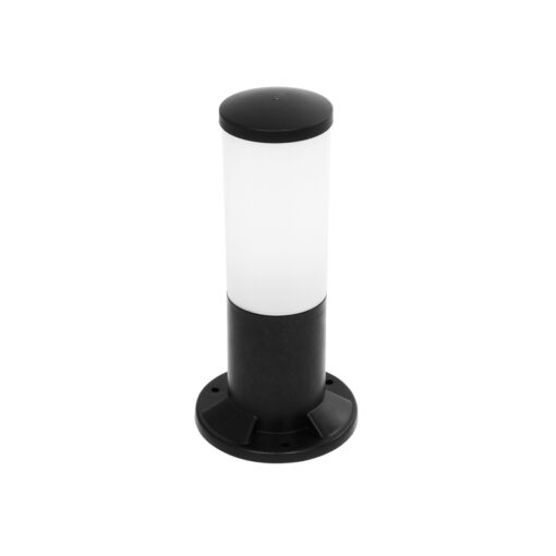 GloboStar® GloboStar® GARDENIO 203-0249 Μοντέρνο Επιδαπέδιο Φωτιστικό Κολωνάκι Κήπου Μονόφωτο 1 x E27 IP44 Μαύρο Πλαστικό - Μ15 x Π15 x Υ31cm