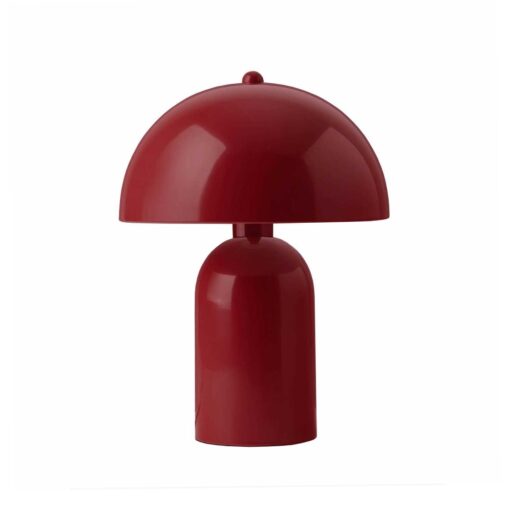 GloboStar® GloboStar® GASCO 204-0148 Μοντέρνο Eπιτραπέζιο Φωτιστικό Μονόφωτο 1 x E27 IP20 Κόκκινο Μέταλλο - Μ25 x Π25 x Υ35cm