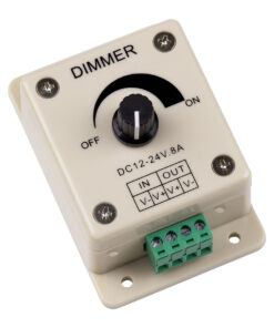 GloboStar® GLOBOSTAR® DIMMERALI 73315 Dimmer με 1 x 8A 192W Κανάλι DC 12-24V 8A 192W Max IP20 - Μ9.3 x Π6.5 x Υ6.2cm - 2 Χρόνια Εγγύηση