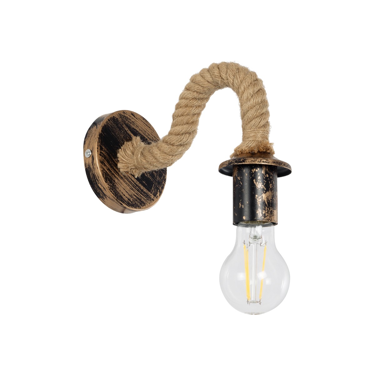 GLOBOSTAR® DAKER 01184 Vintage Φωτιστικό Τοίχου - Απλίκα με Ντουί 1 x E27 AC 220-240V IP20 - Χάλκινο Εφέ Σκουριάς & Μπεζ - Μ21 x Π12 x Υ16cm 3 GloboStar® GLOBOSTAR® DAKER 01184 Vintage Φωτιστικό Τοίχου - Απλίκα με Ντουί 1 x E27 AC 220-240V IP20 - Χάλκινο Εφέ Σκουριάς & Μπεζ - Μ21 x Π12 x Υ16cm