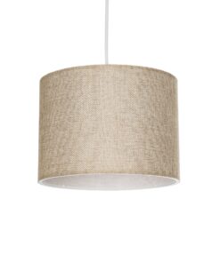 GloboStar® GLOBOSTAR® BLAZE 203-0107 Μοντέρνο Κρεμαστό Φωτιστικό Οροφής με Ντουί 1 x E27 AC 220-240V IP20 - Μπεζ - Μ22 x Π22 x Υ20cm