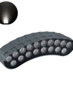 GloboStar® GloboStar® TREELIGHT-KINA 90685 Κυρτή Μπάρα Φωτισμού Wall Washer με Αντιθαμβωτική Γρίλια Ειδική για Φυτά - Δέντρα LED 18W 1710lm 30° DC 24V Αδιάβροχο IP65 Μ25 x Π6.5 x Υ6cm Φυσικό Λευκό 4500K - Γκρι Ανθρακί - 3 Years Warranty