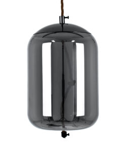 GloboStar® GLOBOSTAR® ΑΧΤΟΝ 00753 Μοντέρνο Κρεμαστό Φωτιστικό Οροφής LED 7W 500lm 180° AC 220-240V IP20 Θερμό Λευκό 2700K - Sanan SMD Chip - Μαύρο & Μαύρο Φιμέ - Μ18 x Π18 x Υ18cm - 2 Χρόνια Εγγύηση