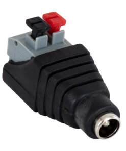 GloboStar® GloboStar® 70678 Βύσμα Τροφοδοσίας DC Θηλυκό - Female Jack σε Κλέμα Πατητή Ταχείας Σύνδεσης L3.8 x W1.5 x H2cm