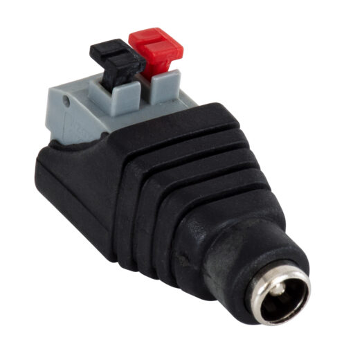 GloboStar® GloboStar® 70678 Βύσμα Τροφοδοσίας DC Θηλυκό - Female Jack σε Κλέμα Πατητή Ταχείας Σύνδεσης L3.8 x W1.5 x H2cm
