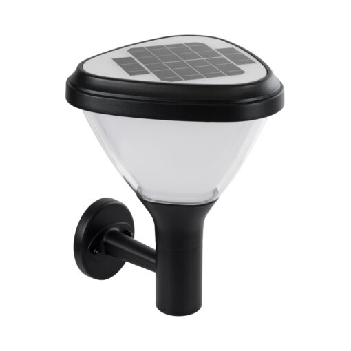 GloboStar® GLOBOSTAR® NATURE 90526 Φωτιστικό Κολωνάκι Κήπου LED 10W 330lm 120° με Ενσωματωμένο Φωτοβολταϊκό Panel 6V 2W & Επαναφορτιζόμενη Μπαταρία Li-ion 3.2V 1800mAh με Αισθητήρα Ημέρας-Νύχτας Αδιάβροχο IP65 Ψυχρό Λευκό 6000K - Γκρι Ανθρακί - Μ26 x Π29 x Υ36cm - 2 Χρόνια Εγγύηση