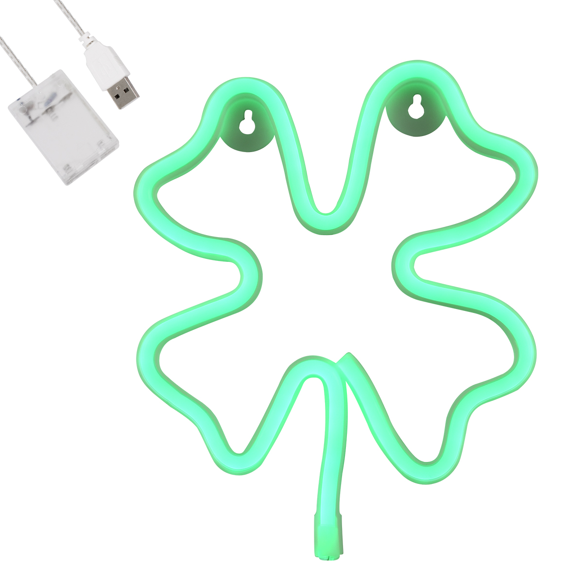 GloboStar® 78572 Φωτιστικό Ταμπέλα Φωτεινή Επιγραφή NEON LED Σήμανσης FOUR LEAF CLOVER 5W με Καλώδιο Τροφοδοσίας USB - Μπαταρίας 3xAAA (Δεν Περιλαμβάνονται) - Πράσινο 3 GloboStar® GloboStar® 78572 Φωτιστικό Ταμπέλα Φωτεινή Επιγραφή NEON LED Σήμανσης FOUR LEAF CLOVER 5W με Καλώδιο Τροφοδοσίας USB - Μπαταρίας 3xAAA (Δεν Περιλαμβάνονται) - Πράσινο