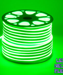 GloboStar® GloboStar® 70574 OVALE 120° Degree Neon Flex Epistar LED SMD 2835 1m 12W/m 120LED/m 840lm/m 120° DC 230V Αδιάβροχη IP68 Πράσινο Dimmable