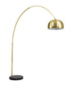 GloboStar® GLOBOSTAR® PRAGUE 00992 Μοντέρνο Επιδαπέδιο Φωτιστικό με Ντουί 1 x E27 AC 220-240V IP20 - Χρυσό Βούρτσας - Μ210 x Π45 x Υ220cm