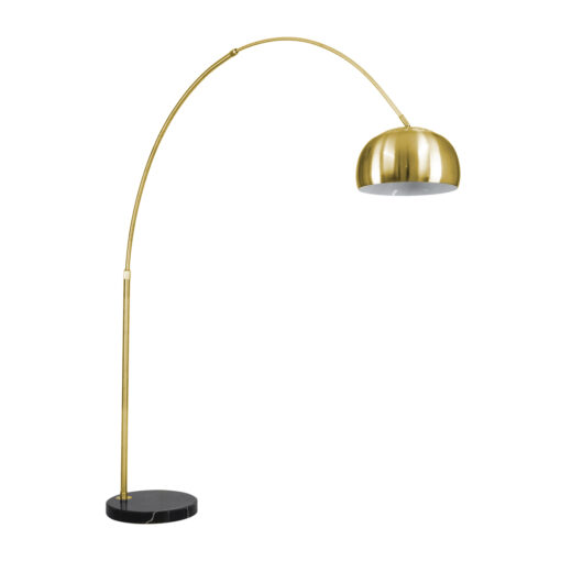 GloboStar® GLOBOSTAR® PRAGUE 00992 Μοντέρνο Επιδαπέδιο Φωτιστικό με Ντουί 1 x E27 AC 220-240V IP20 - Χρυσό Βούρτσας - Μ210 x Π45 x Υ220cm