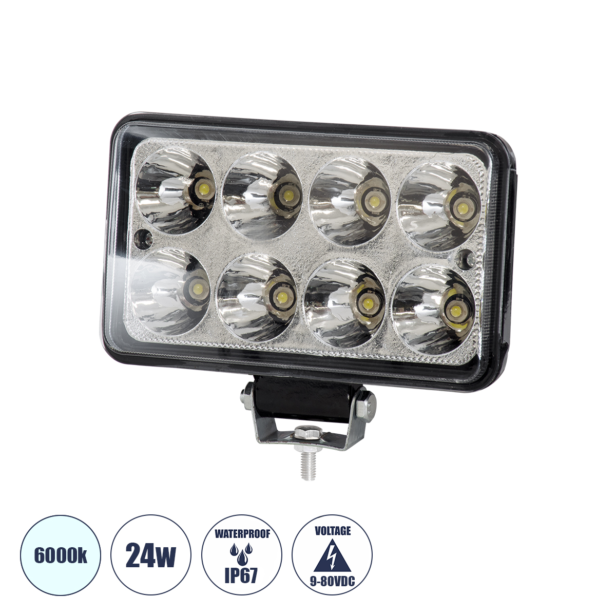 GloboStar® 85419 Vehicle & Forklift Work Lights - Φώτα Εργασίας για Οχήματα Περονοφόρα - Κλάρκ LED 24W DC 9-80V Αδιάβροχο IP67 Ψυχρό Λευκό 6000K Μ15.5 x Π9 x Υ5.5cm 3 GloboStar® GloboStar® 85419 Vehicle & Forklift Work Lights - Φώτα Εργασίας για Οχήματα Περονοφόρα - Κλάρκ LED 24W DC 9-80V Αδιάβροχο IP67 Ψυχρό Λευκό 6000K Μ15.5 x Π9 x Υ5.5cm