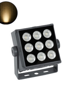 GloboStar® GLOBOSTAR® FLOOD-TINY 90368 Προβολέας Σποτ Wall Washer LED 27W 2430lm 3° DC 24V Αδιάβροχο IP65 Θερμό Λευκό 2700K Dimmable - Γκρι Ανθρακί - Μ13.8 x Π16.4 x Υ7cm - 3 Χρόνια Εγγύηση