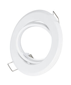 GloboStar® GLOBOSTAR® RAFY 77814 Χωνευτή Κινούμενη Βάση για Σποτ MR16 με Ντουί GU10/GU5.3 IP20 - Λευκό - Μ9.2 x Π9.2 x Υ3.1cm / Q7cm